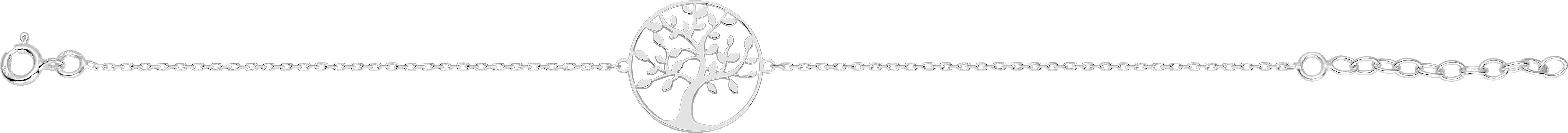 Bracelet Argent Rhodié Longueur 16cm Arbre de Vie