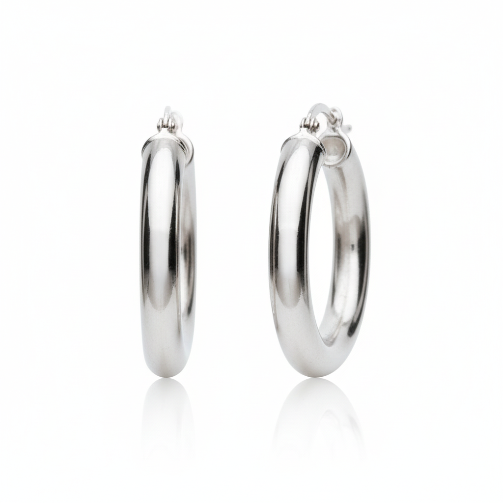 Boucles d'oreilles Créoles Argent Diamètre 20mm - Boucles d'oreilles