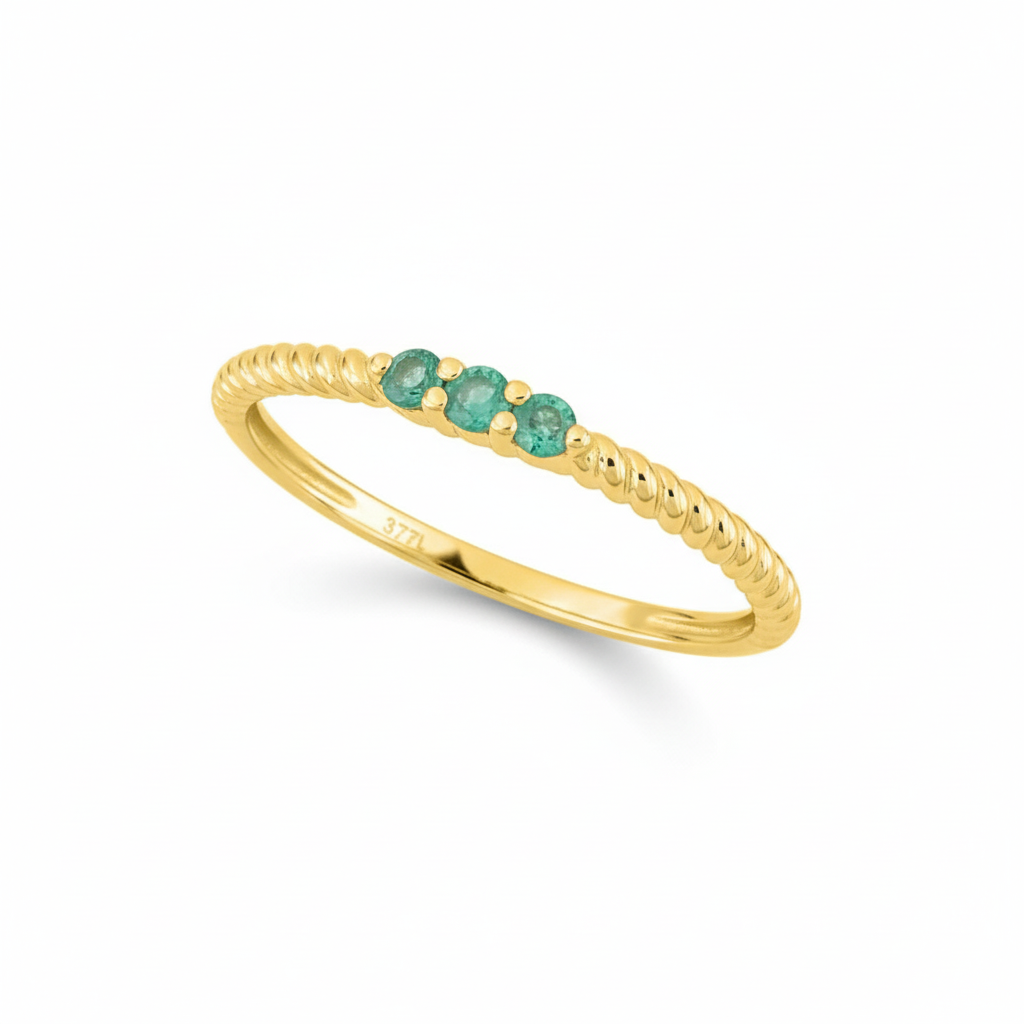 Bague Or 18k Emeraude