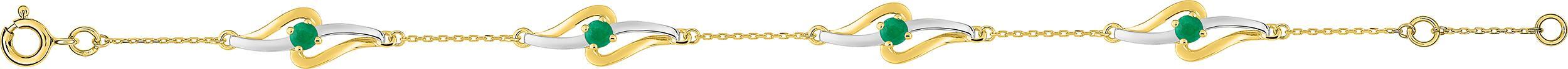 Bracelet Or Emeraude