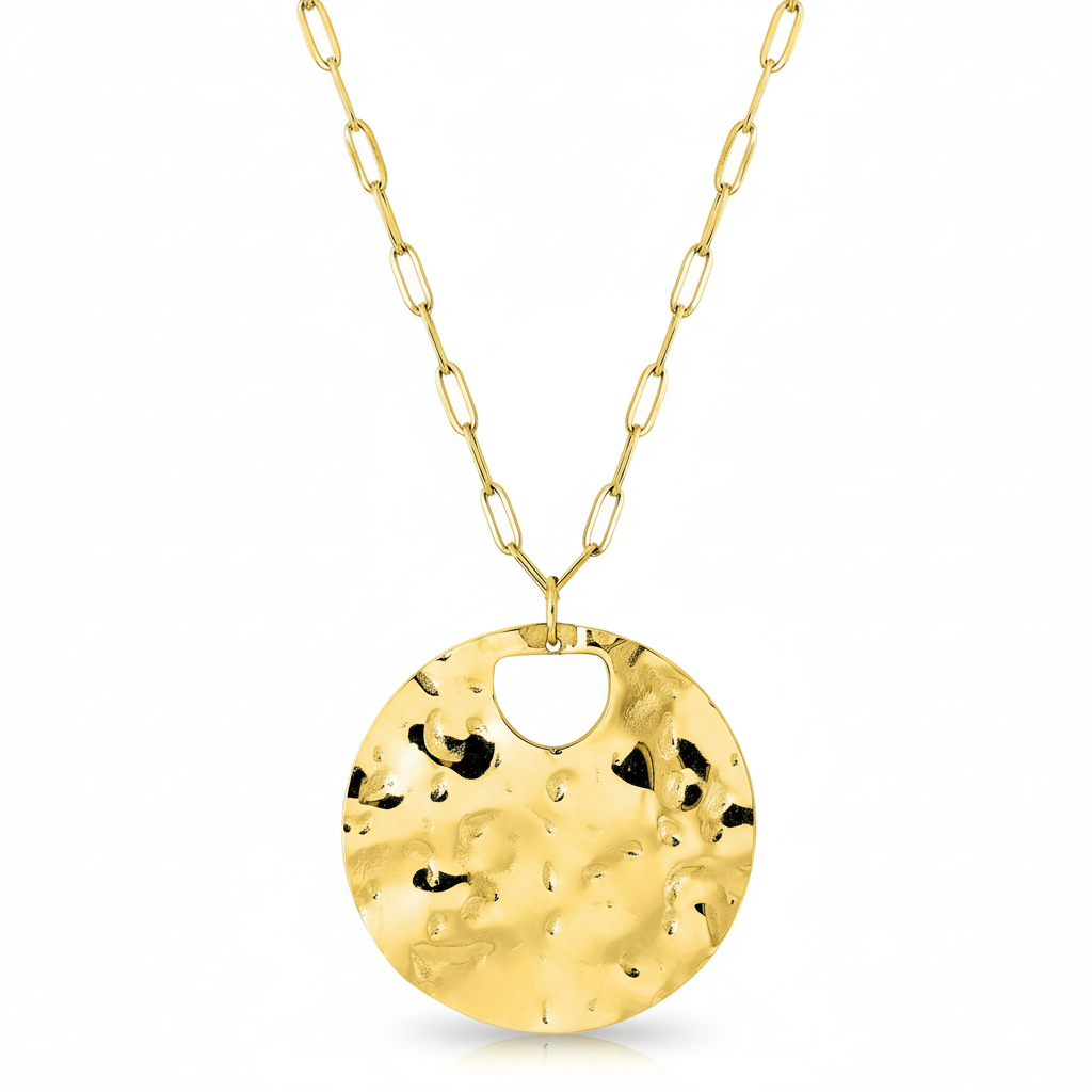 Collier Sautoir Acier Doré - Collier