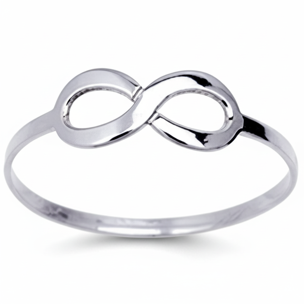 Bague Argent Rhodié Infini - Bague