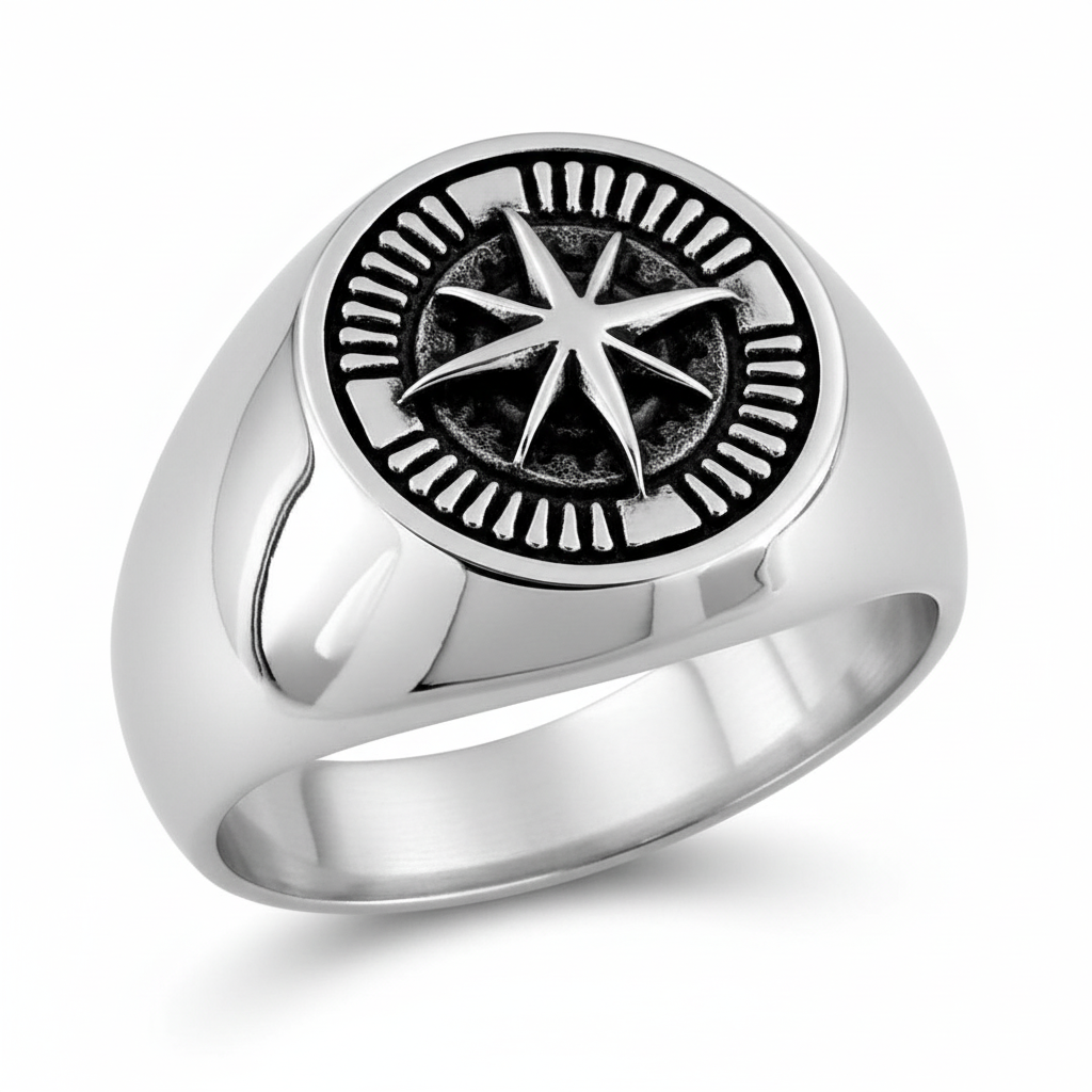 Chevalière Homme Acier