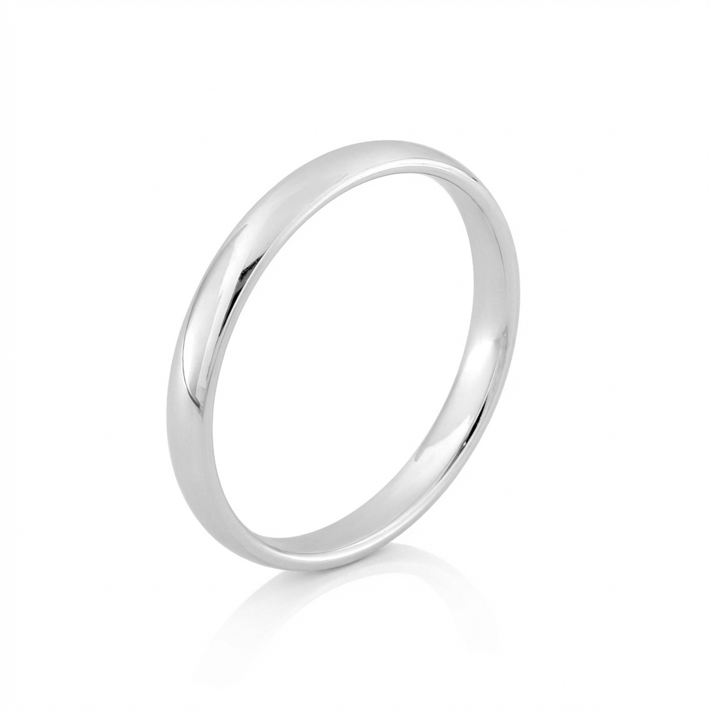Alliance Or Blanc 18k Largeur 2.5mm