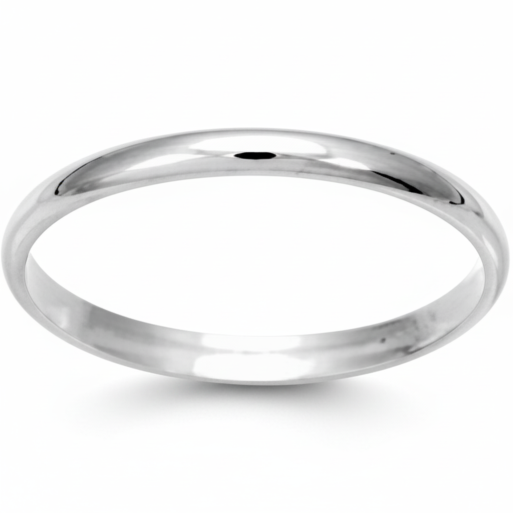 Alliance Homme Argent Rhodié Largeur 2mm - Bague