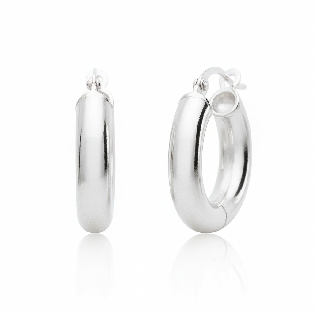 Boucles d'oreilles Créoles Argent Diamètre 10mm - Boucles d'oreilles