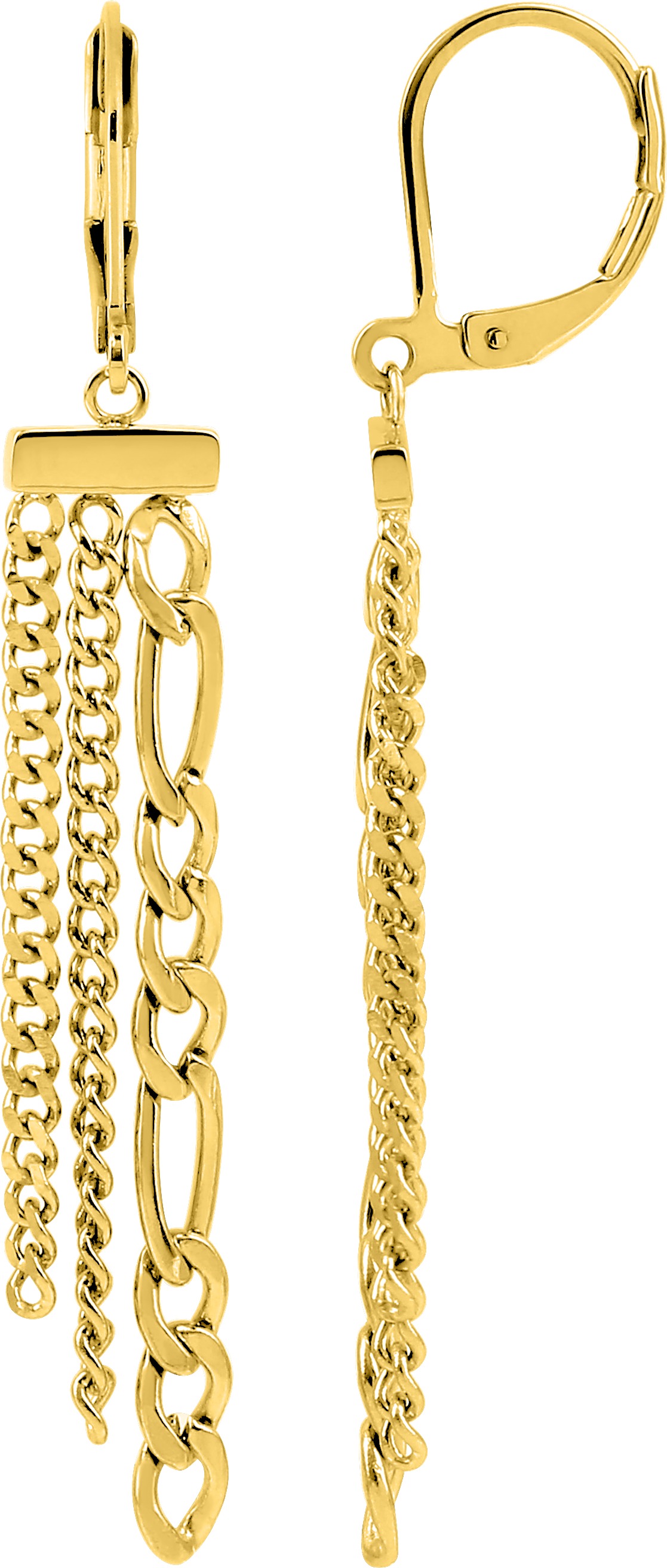 Boucles d'oreilles Dormeuses Acier Doré - Boucles d'oreilles