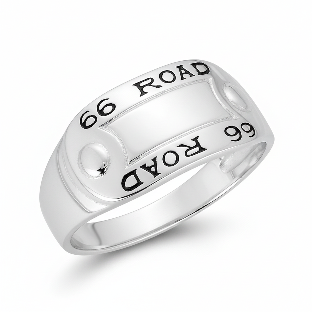 Chevalière Argent Rhodié - Bague