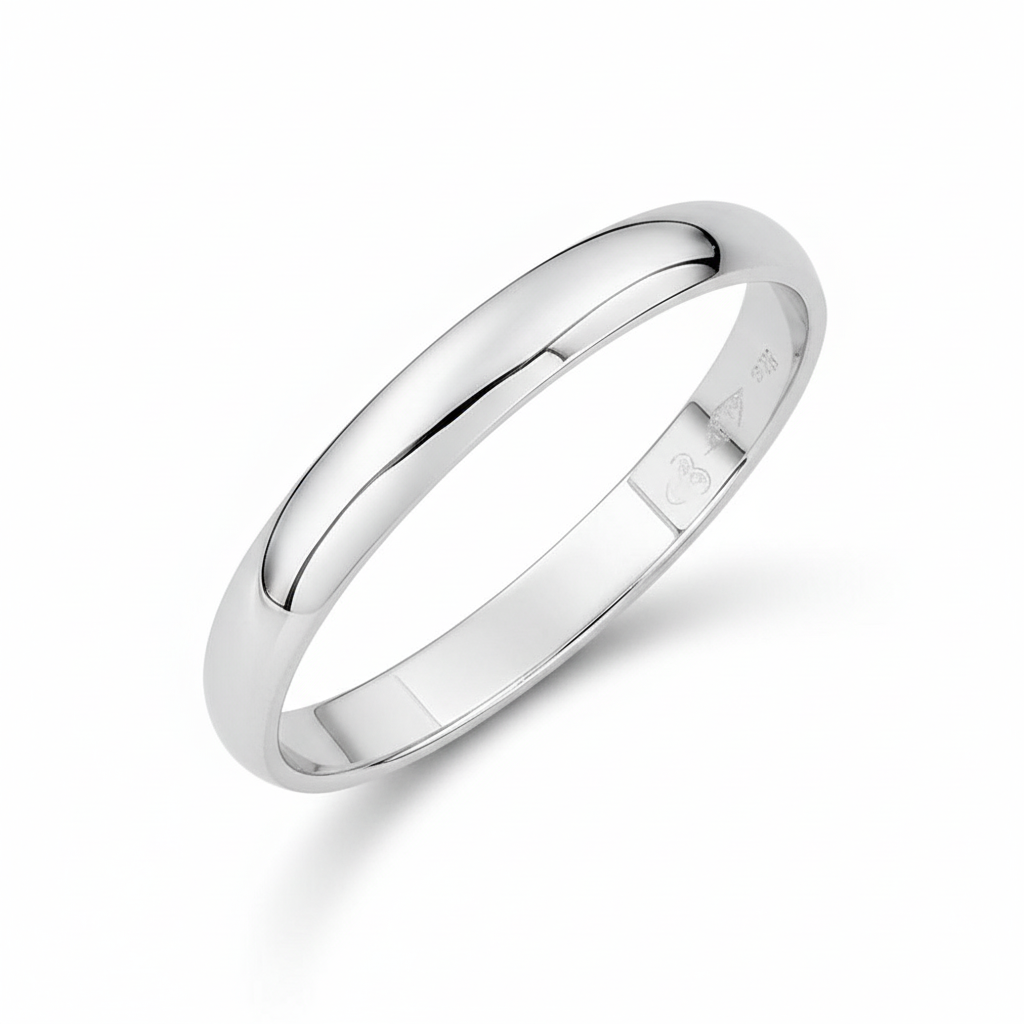 Alliance Or Blanc Largeur 2.5mm - Bague