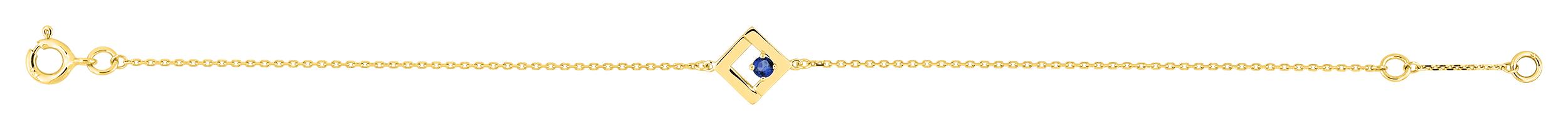 Bracelet Or 18k Longueur 16.5cm Saphir