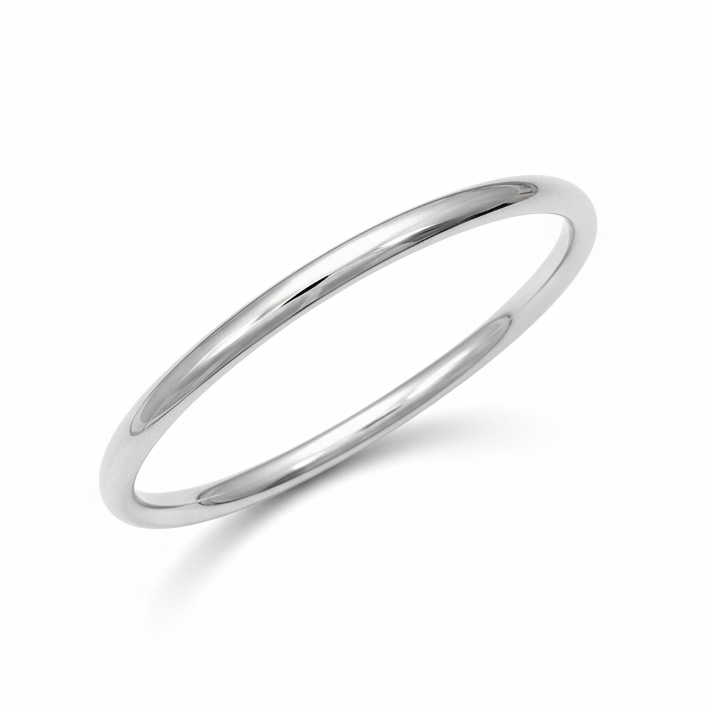 Jonc Argent Rhodié - Bracelet