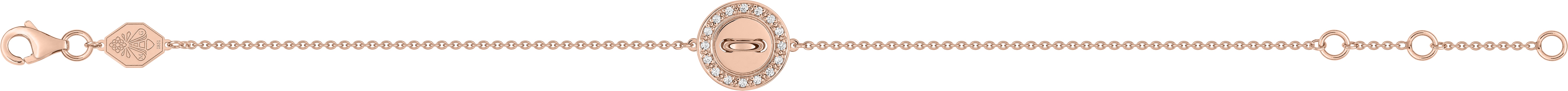 Bracelet Or Rose 18k Diamant 0.08ct GH SI