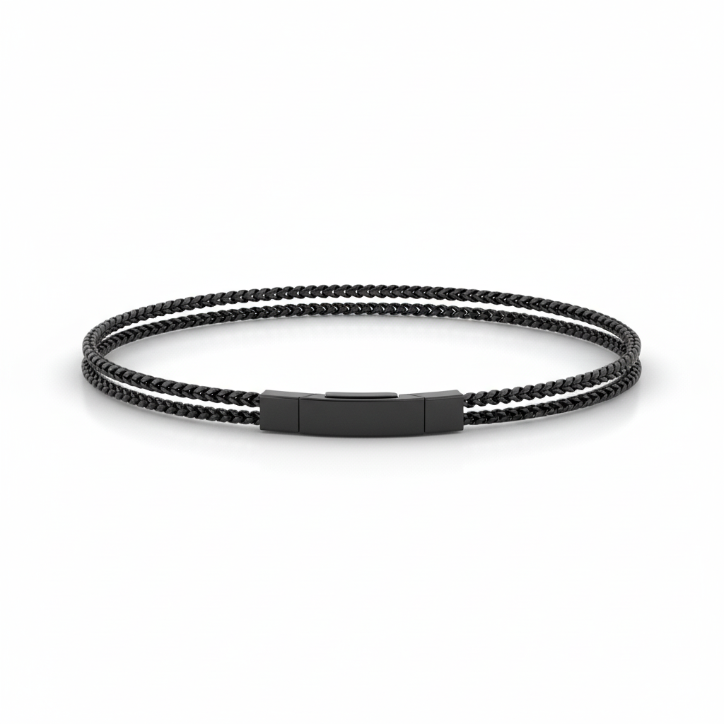 Bracelet Homme Acier IP noir