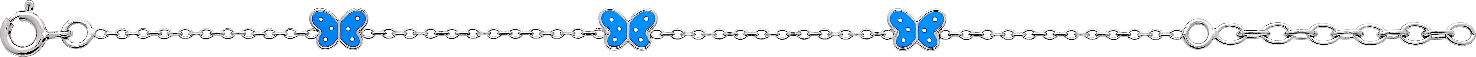 Bracelet Argent Rhodié Longueur 14cm Papillon