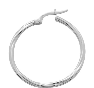 Boucles d'oreilles Créoles Argent Diamètre 25mm - Boucles d'oreilles