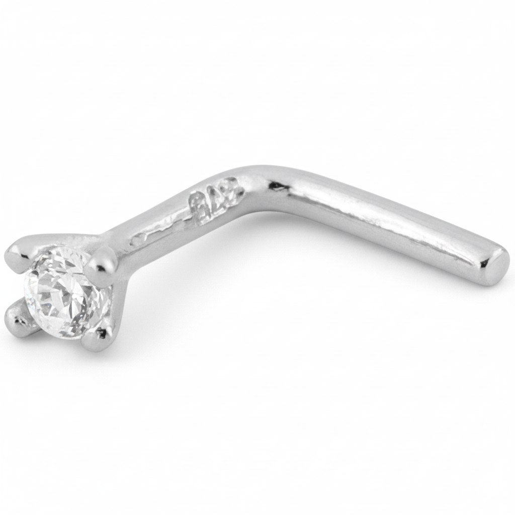 Piercing Nez Or Blanc Diamant 0.01ct GH P2 - Piercing