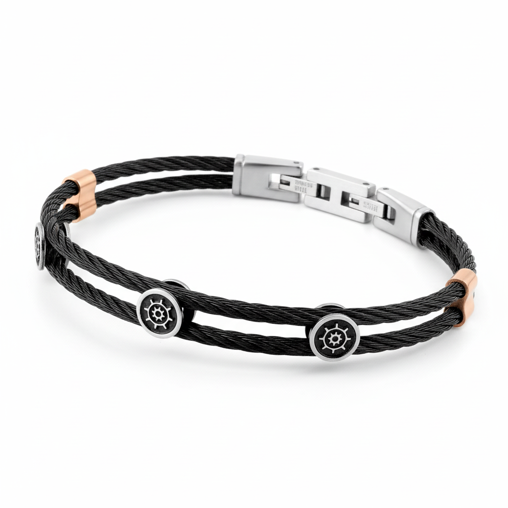 Bracelet Homme Acier IP noir