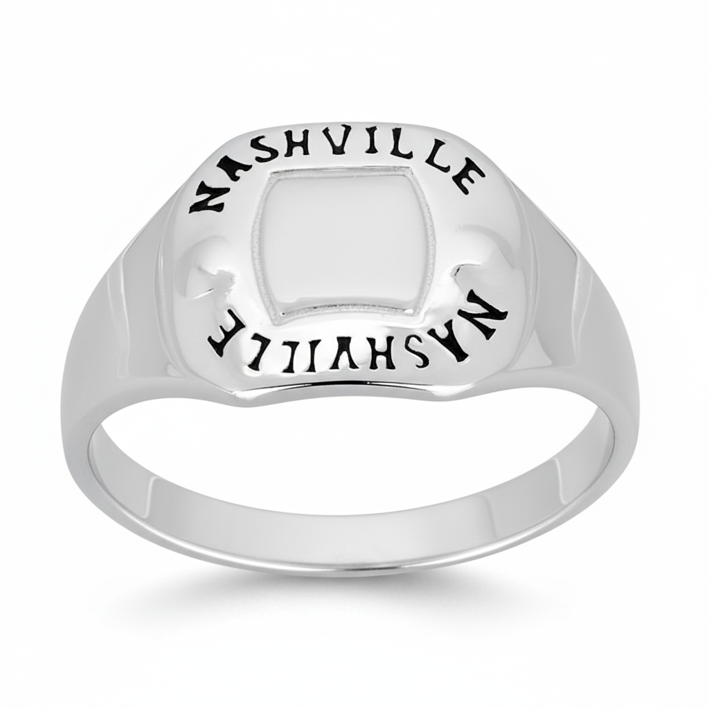 Chevalière Argent Rhodié - Bague