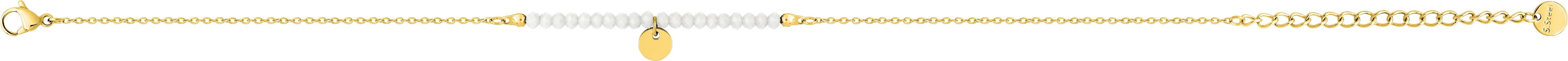 Chaîne cheville Acier Doré Longueur 22cm Cristal