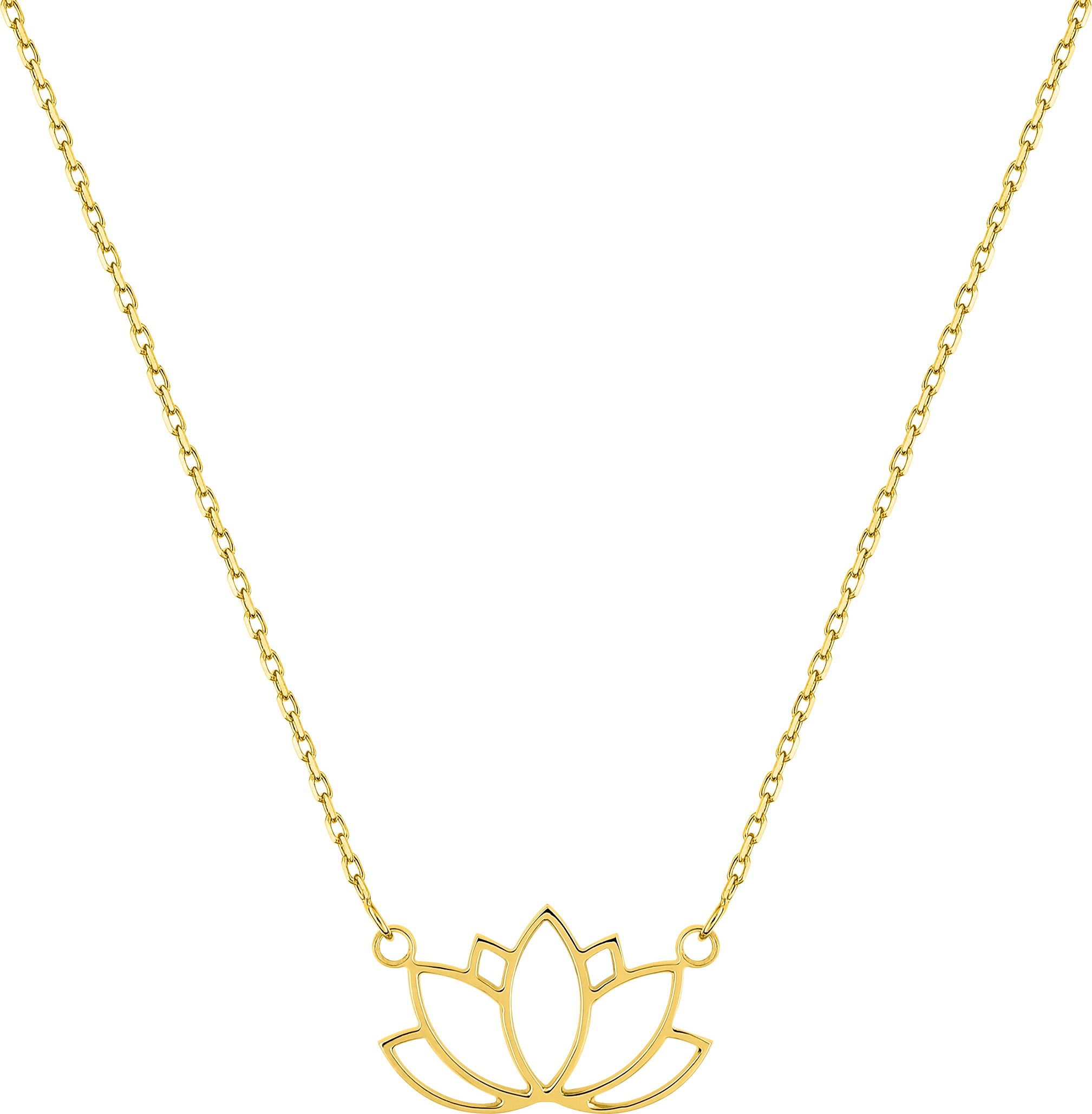 Collier Or 18k Longueur 40cm Lotus