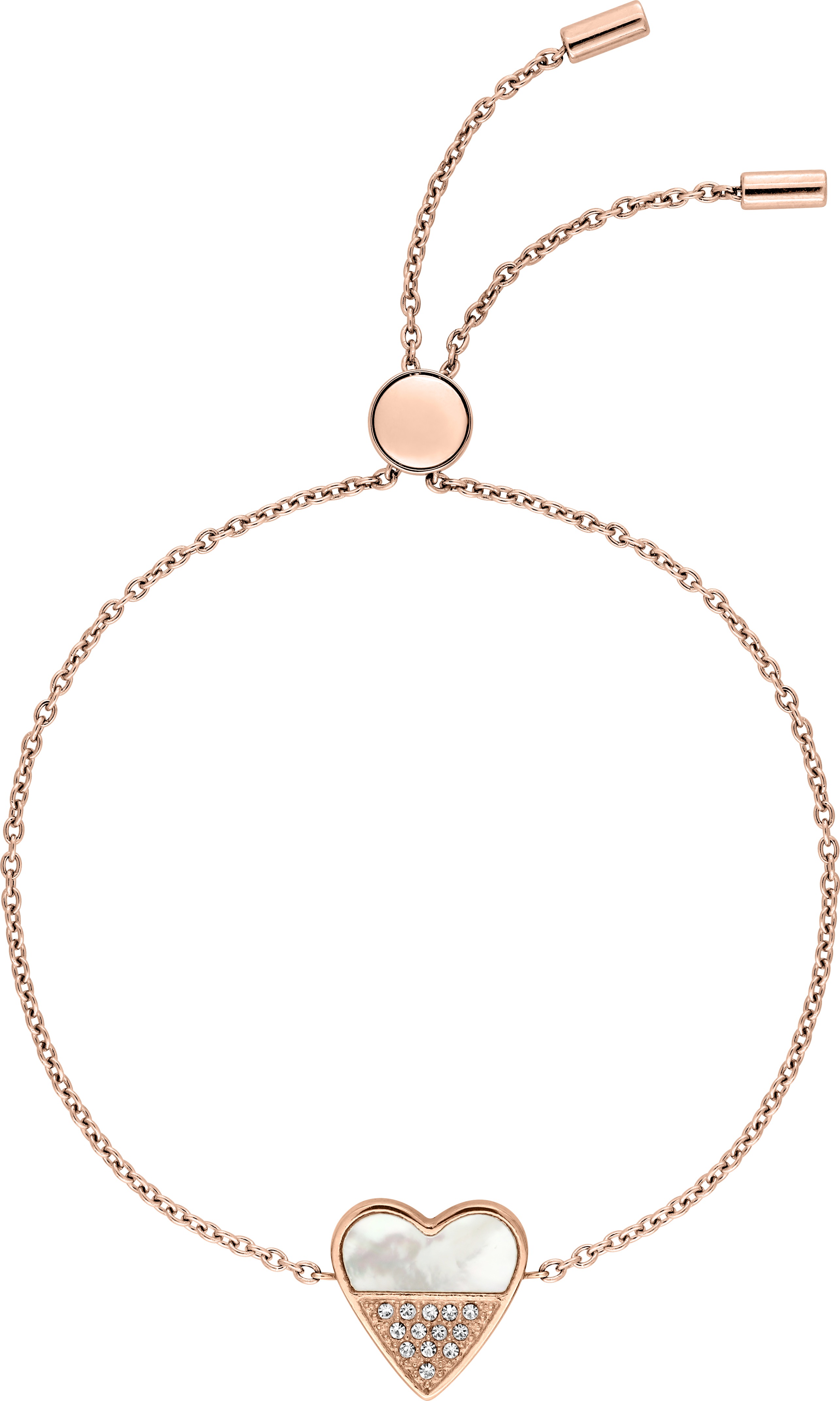 Bracelet Acier Rose Cristal