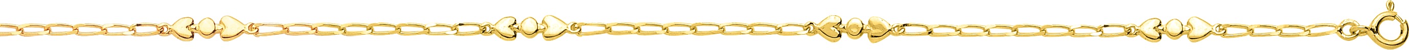Chaîne cheville Or 18k Coeur