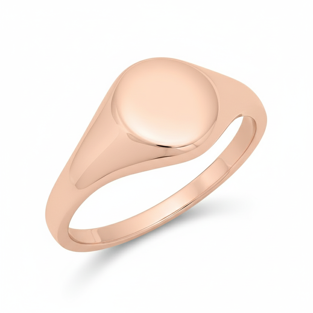 Chevalière Plaqué Or Rose - Bague