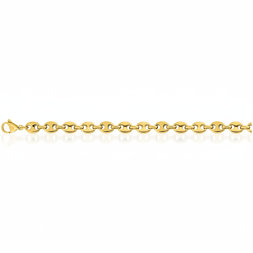 Collier Homme Acier Doré - Collier