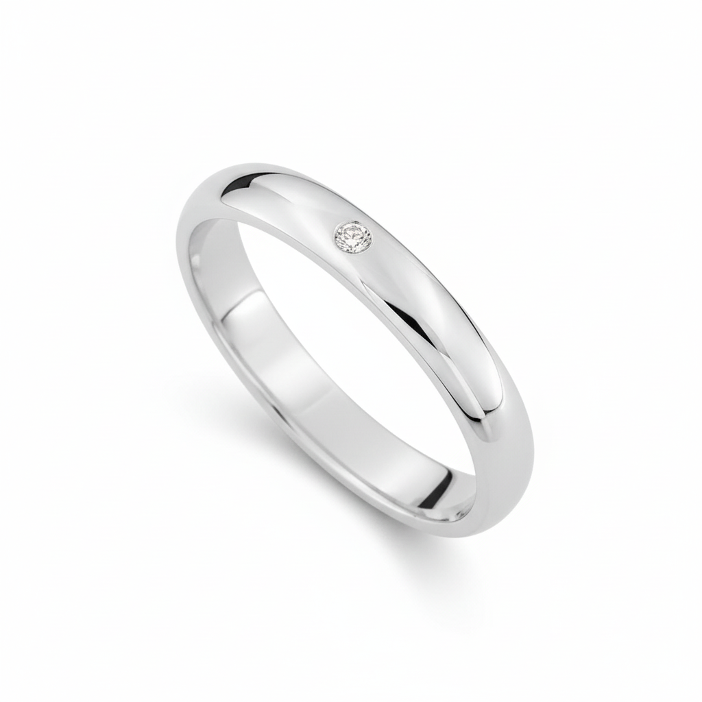 Alliance Or Blanc 18k Largeur 3mm