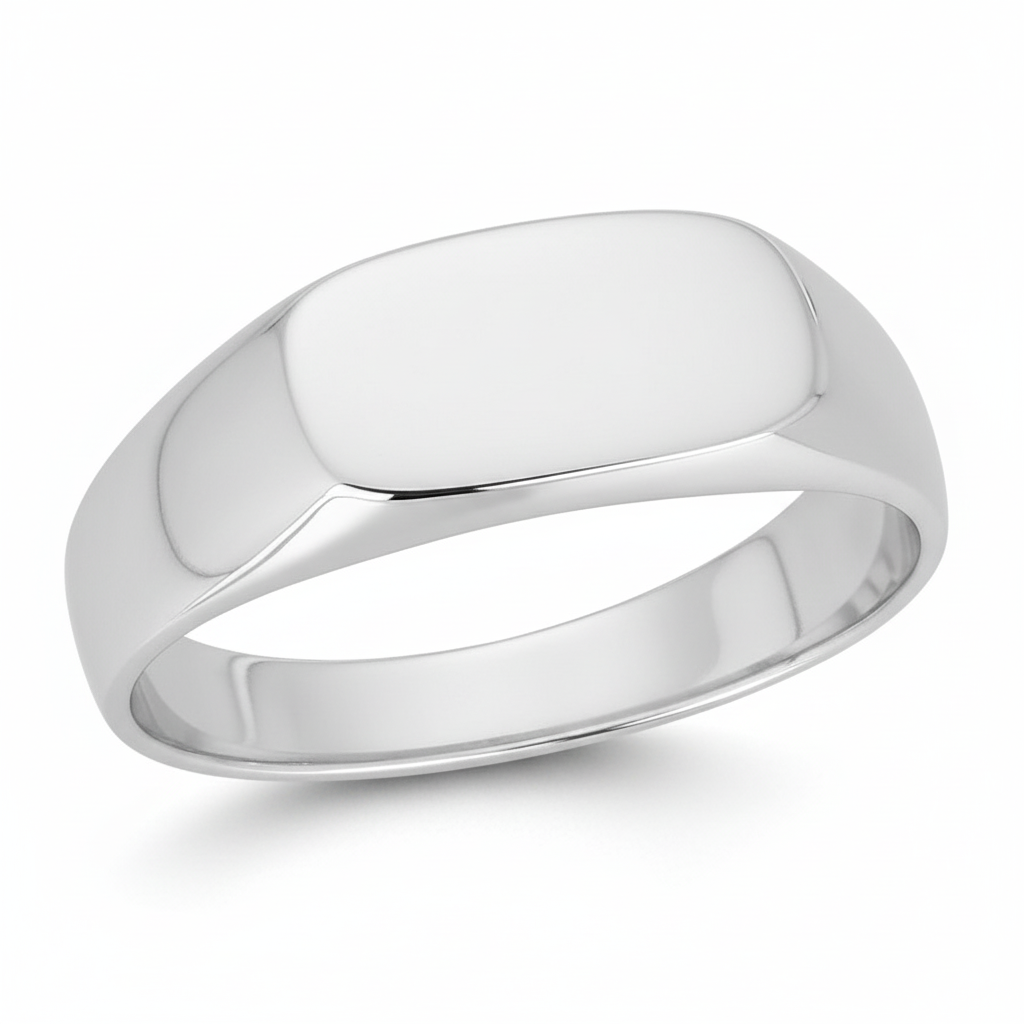 Chevalière Argent Rhodié - Bague