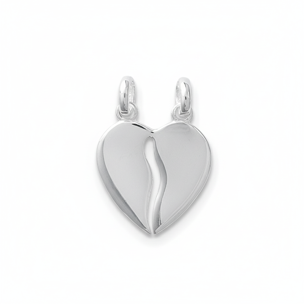 Pendentif Argent Rhodié Coeur Coeurs