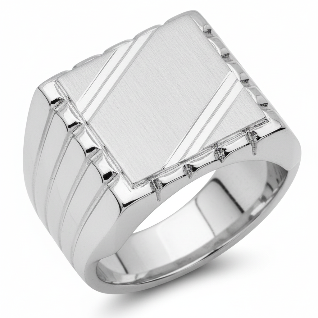 Chevalière Homme Argent - Bague