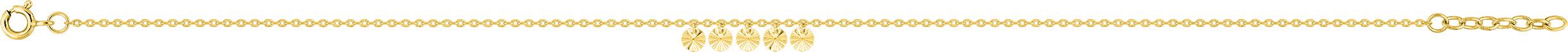 Chaîne cheville Plaqué Or Longueur 24cm