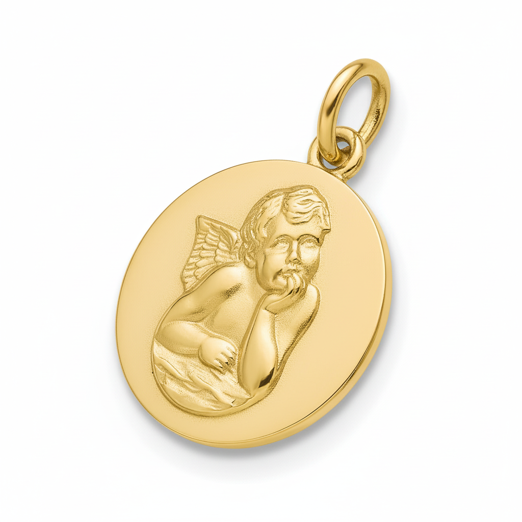 Pendentif Médaille Or 18k Ange de Raphaël