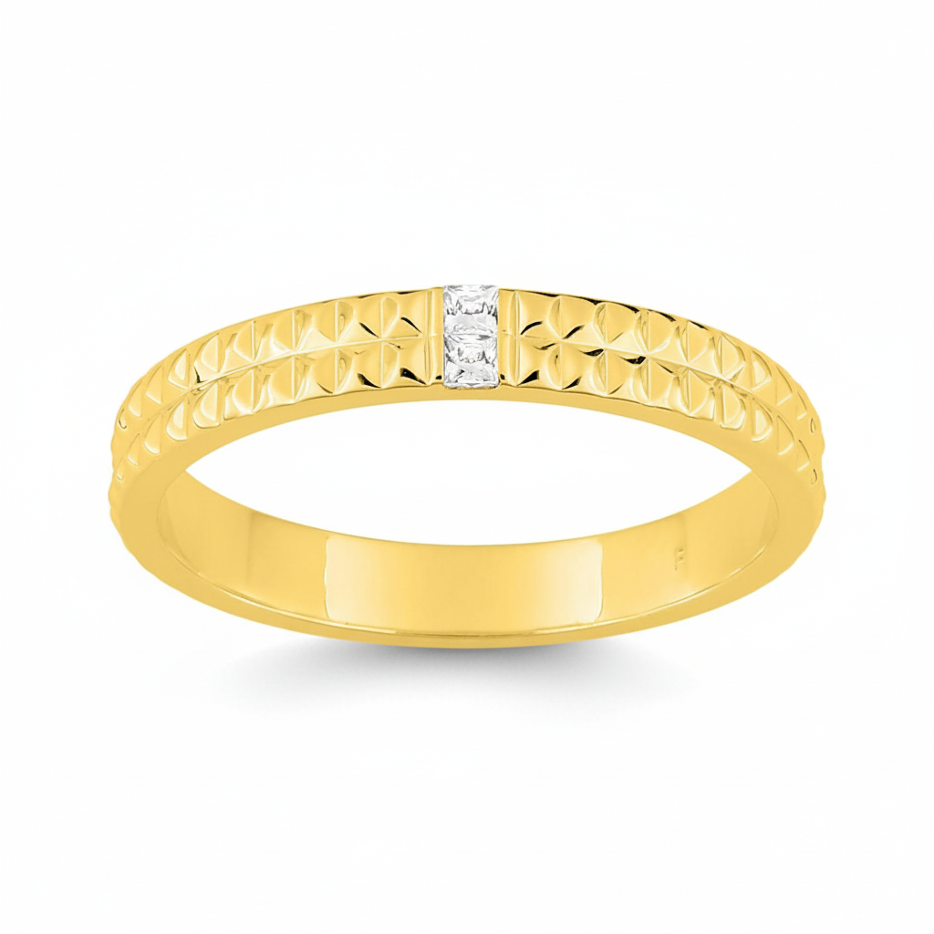 Bague Or 18k Diamant 0.04ct GH SI