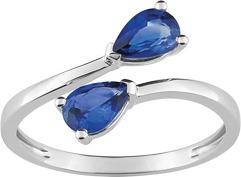 Bague Or Blanc 18k Saphir 1ct