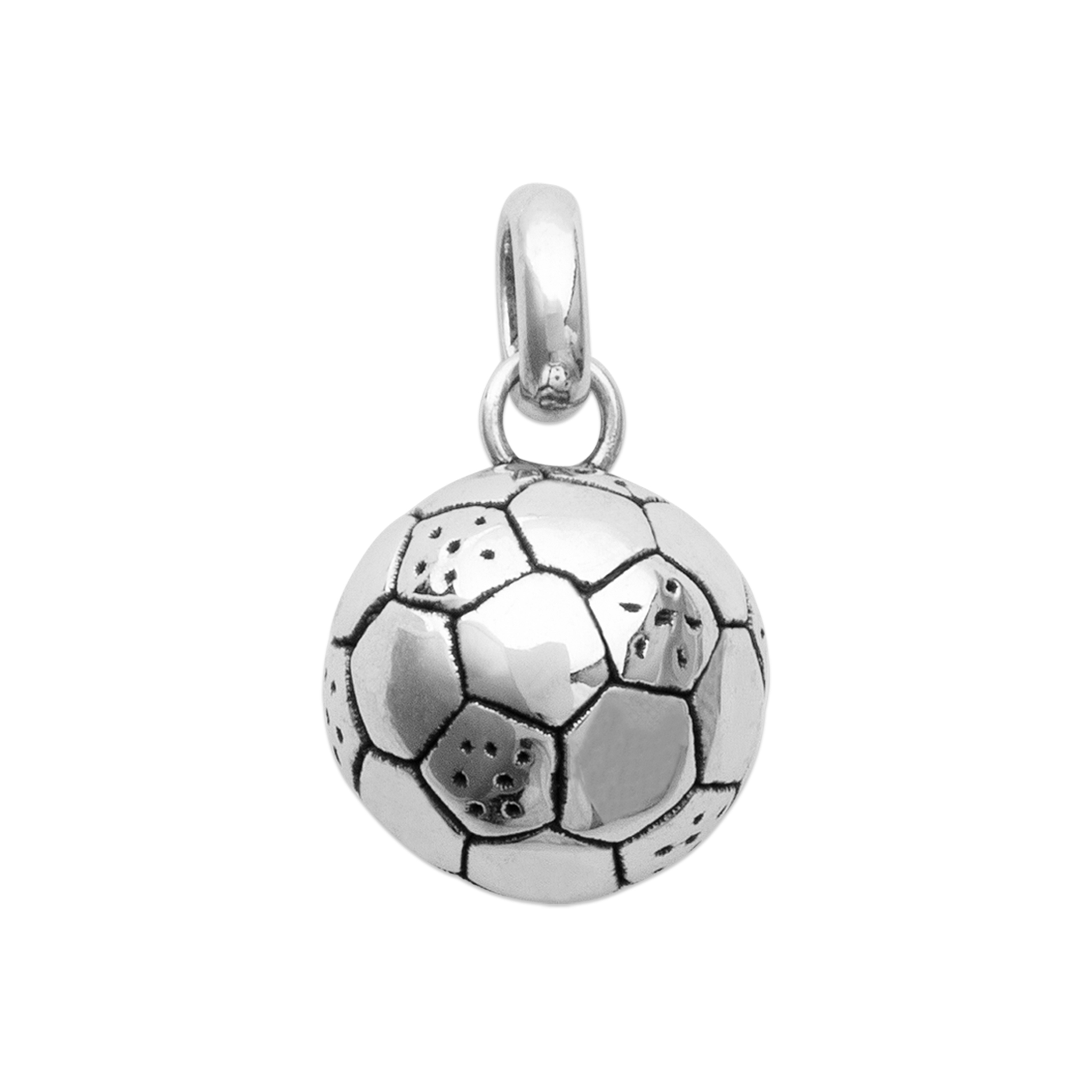Pendentif Argent Rhodié Ballon Football - Pendentif