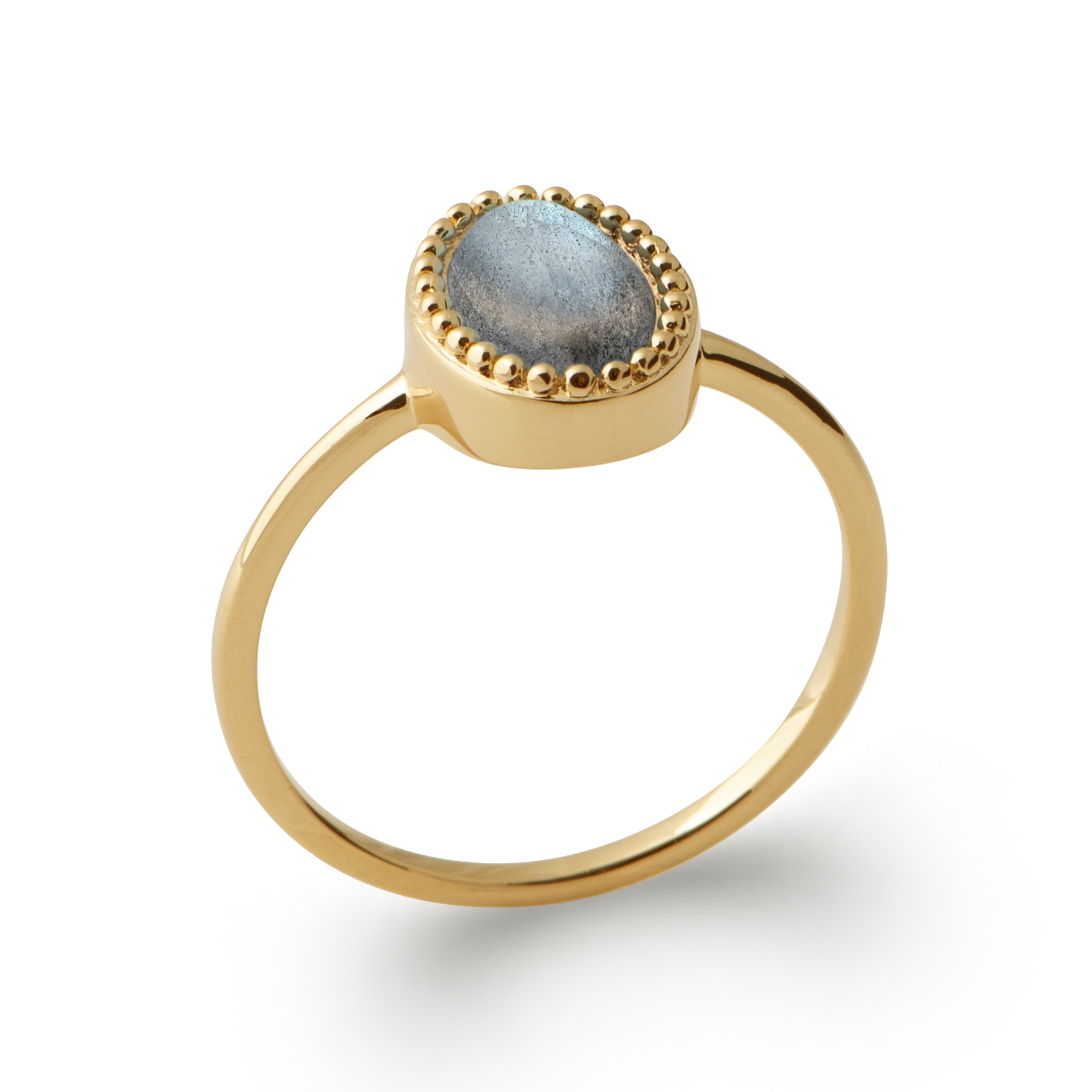 Bague Plaqué Or Labradorite Stacking Couleurs