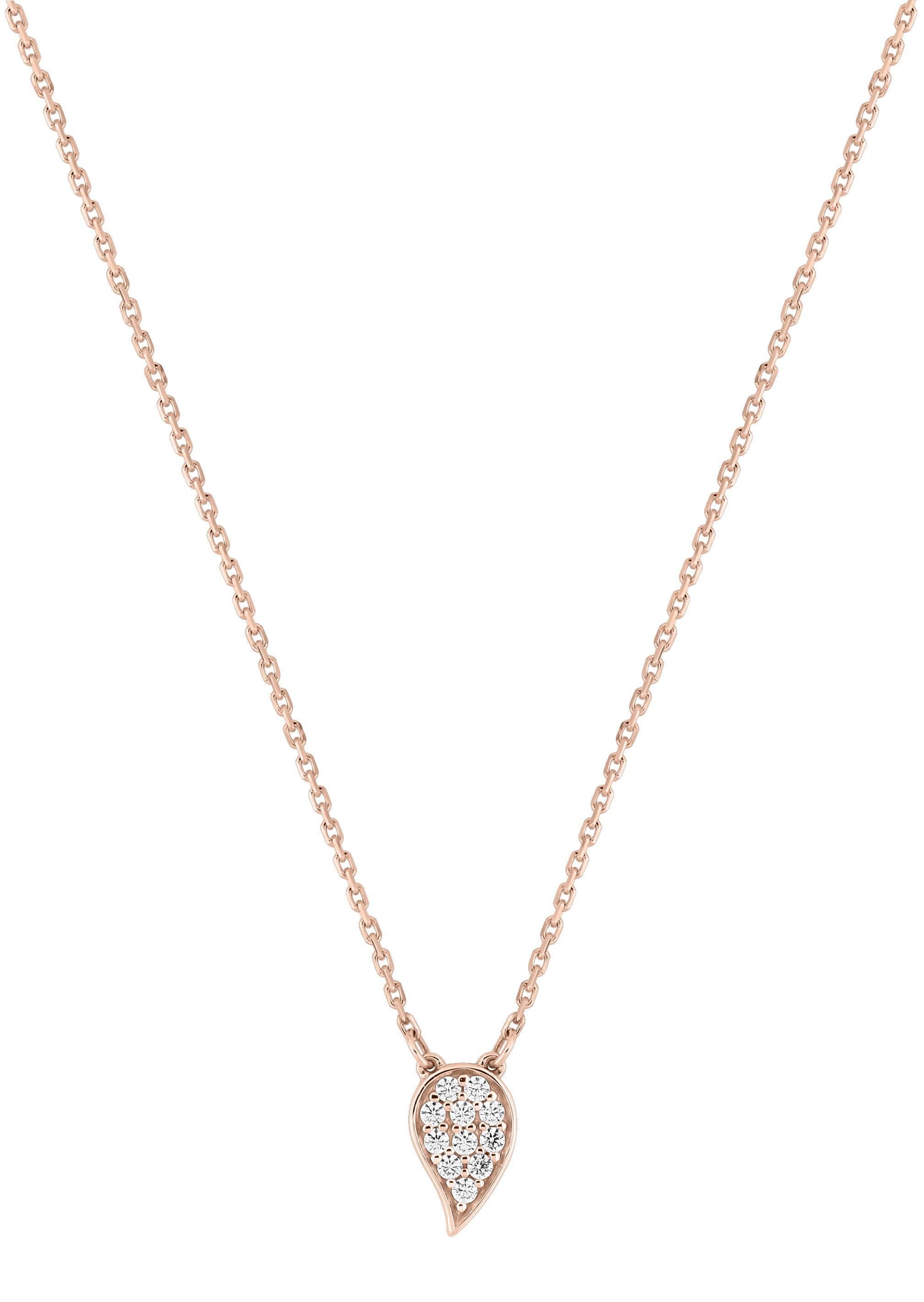 Collier Or Rose 18k Longueur 40cm Zirconium