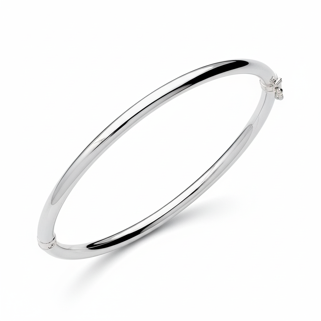 Jonc Argent Rhodié - Bracelet