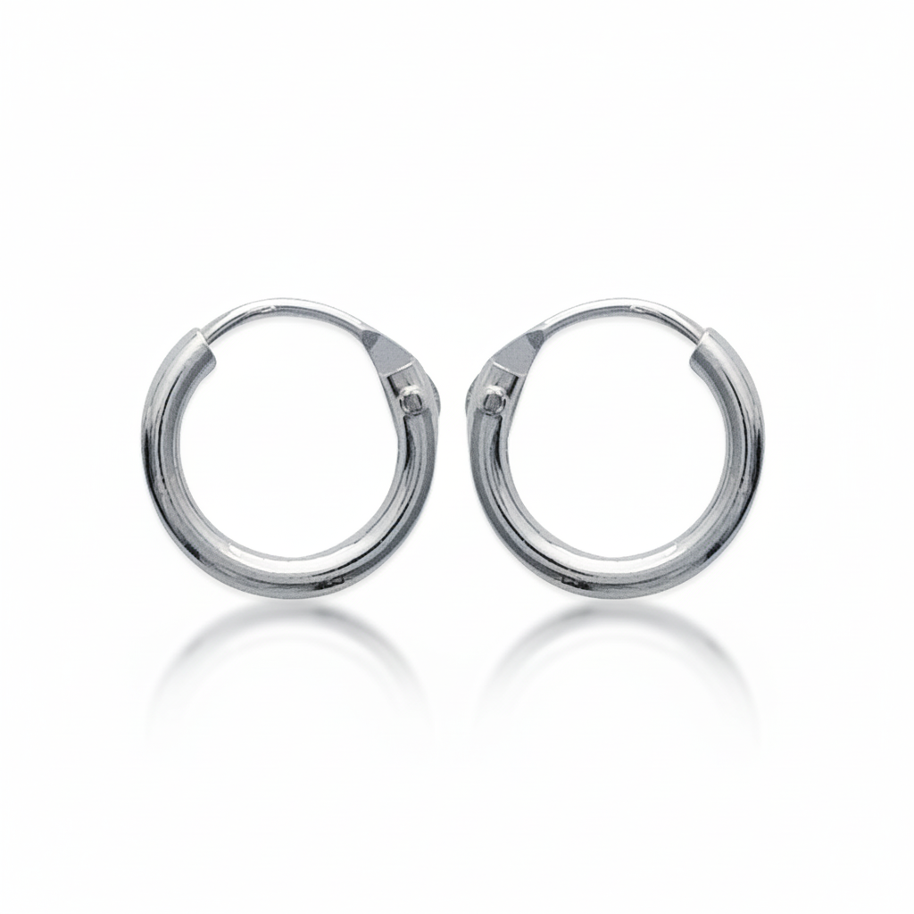 Boucles d'oreilles Créoles Argent Minimaliste - Boucles d'oreilles