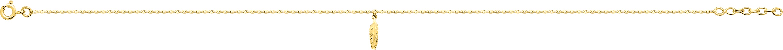 Chaîne cheville Plaqué Or Longueur 24cm Plume - Chaîne cheville