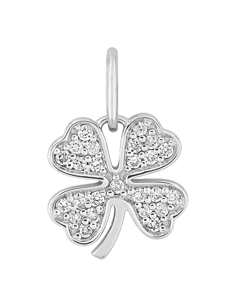 Pendentif Or Blanc 18k Diamant 0.1ct GH P1