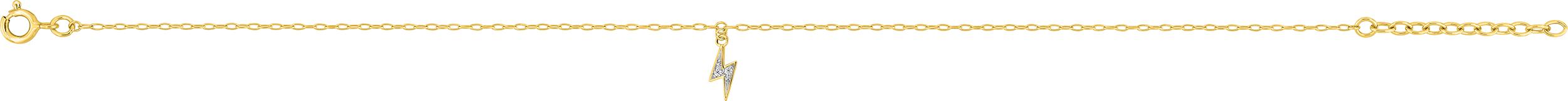 Chaîne cheville Or 18k Zirconium