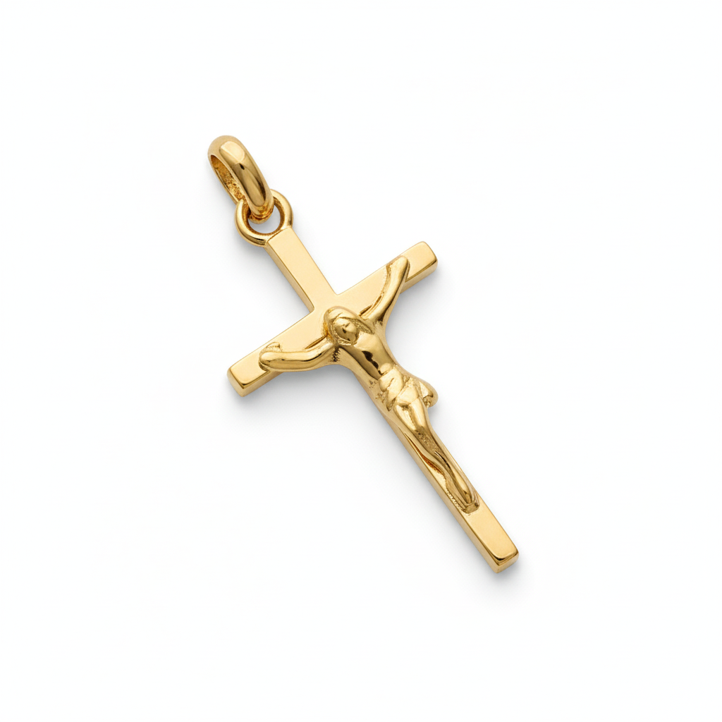 Pendentif Plaqué Or Croix Chrétienne
