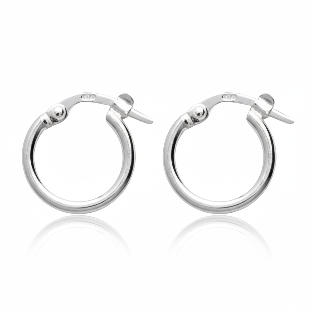 Boucles d'oreilles Créoles Argent Diamètre 10mm - Boucles d'oreilles