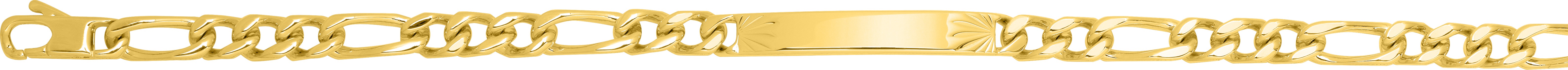 Gourmette Plaqué Or figaro Largeur 5mm