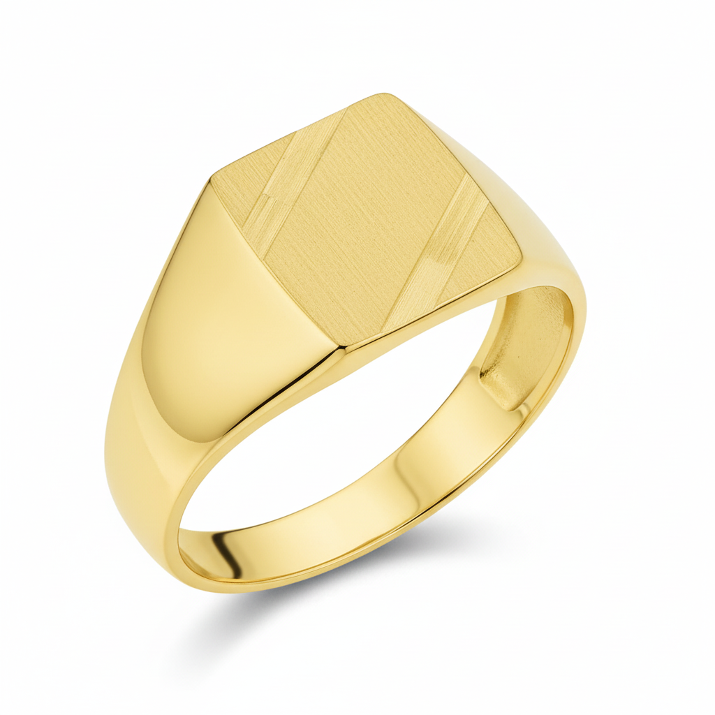 Chevalière Homme Plaqué Or - Bague