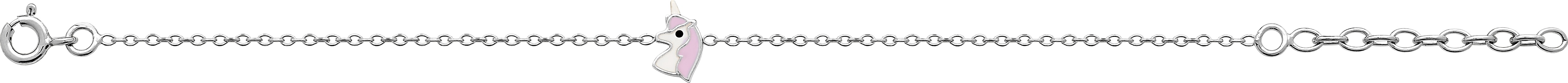 Bracelet Argent Rhodié Longueur 14cm Licorne