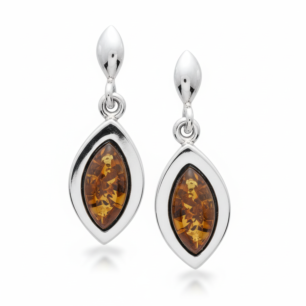 Boucles d'oreilles Pendantes Argent Rhodié - Boucles d'oreilles